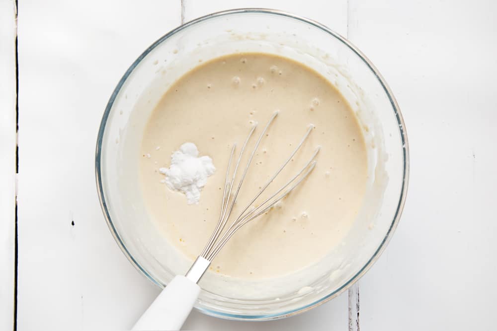 Add bicarb to the Vegan american pancakes mix