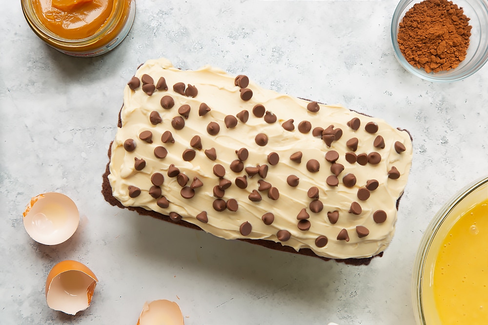 Sprinkle with chocolate chips