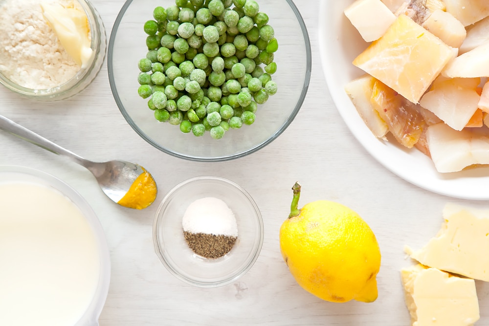 Ingredients for the mini cheesy fish pies