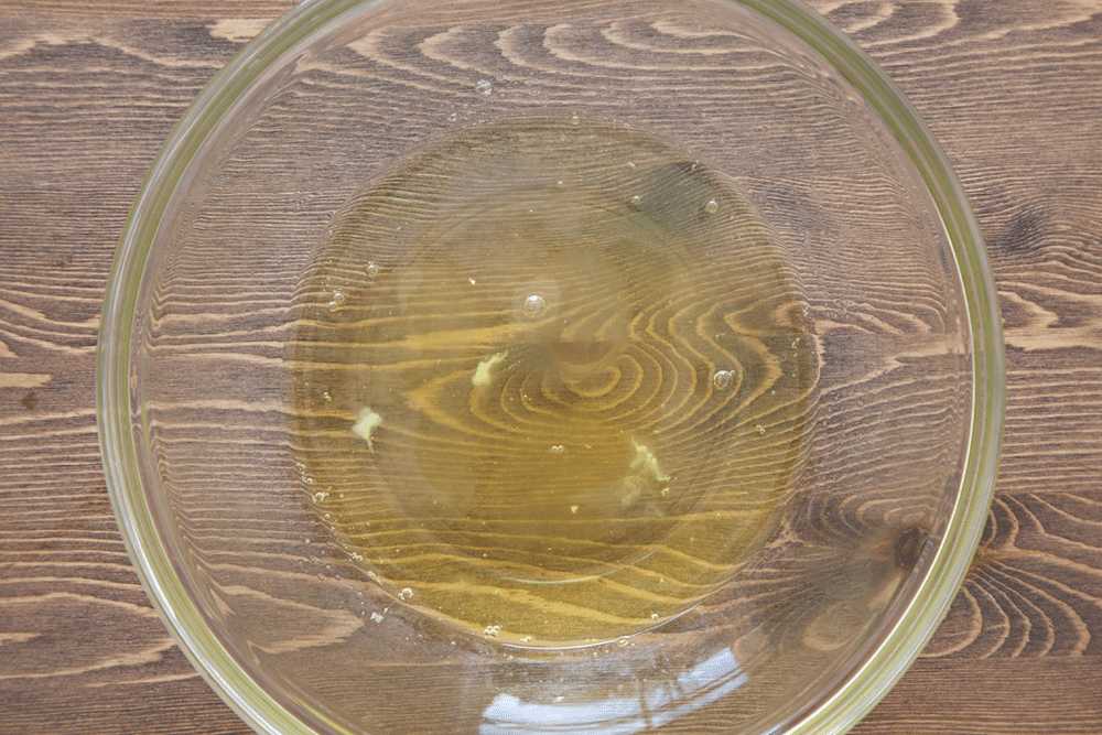 Egg whites in a glass bowl, ready for the first step in making these eggs in clouds.