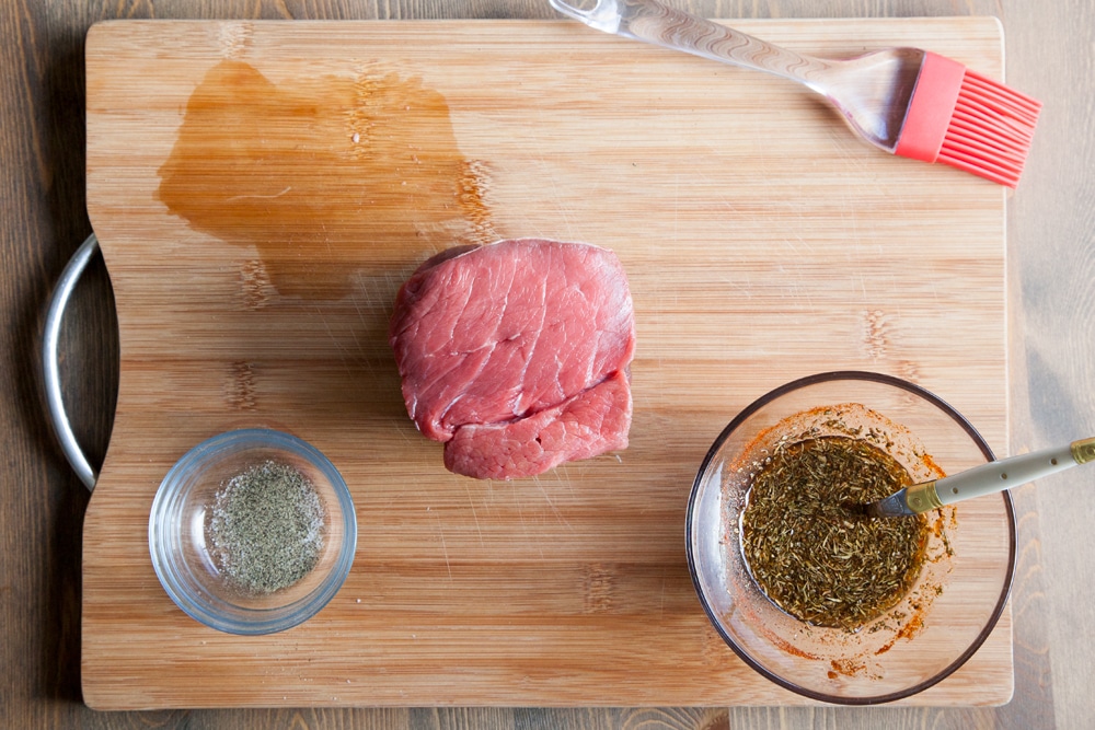 Preparing the piri piri beef