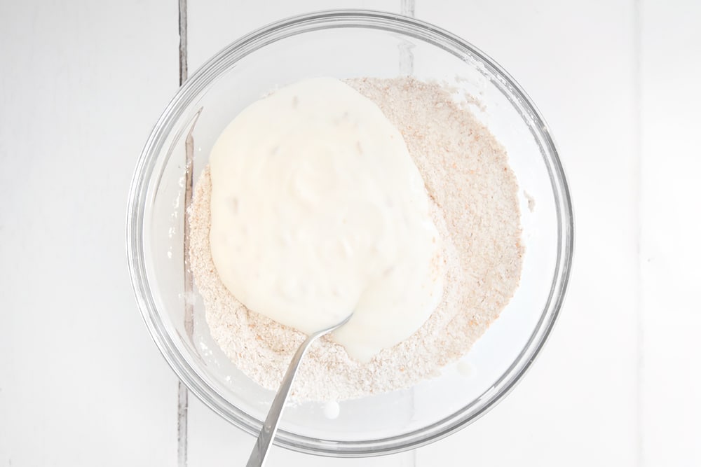Onken Plain Grain is added to the dry ingredients