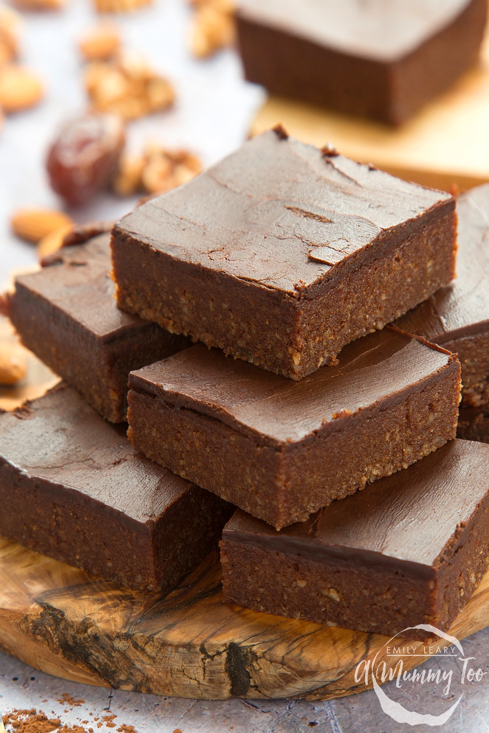 A stack of healthier chocolate bars, ready to serve to friends, family and loved ones