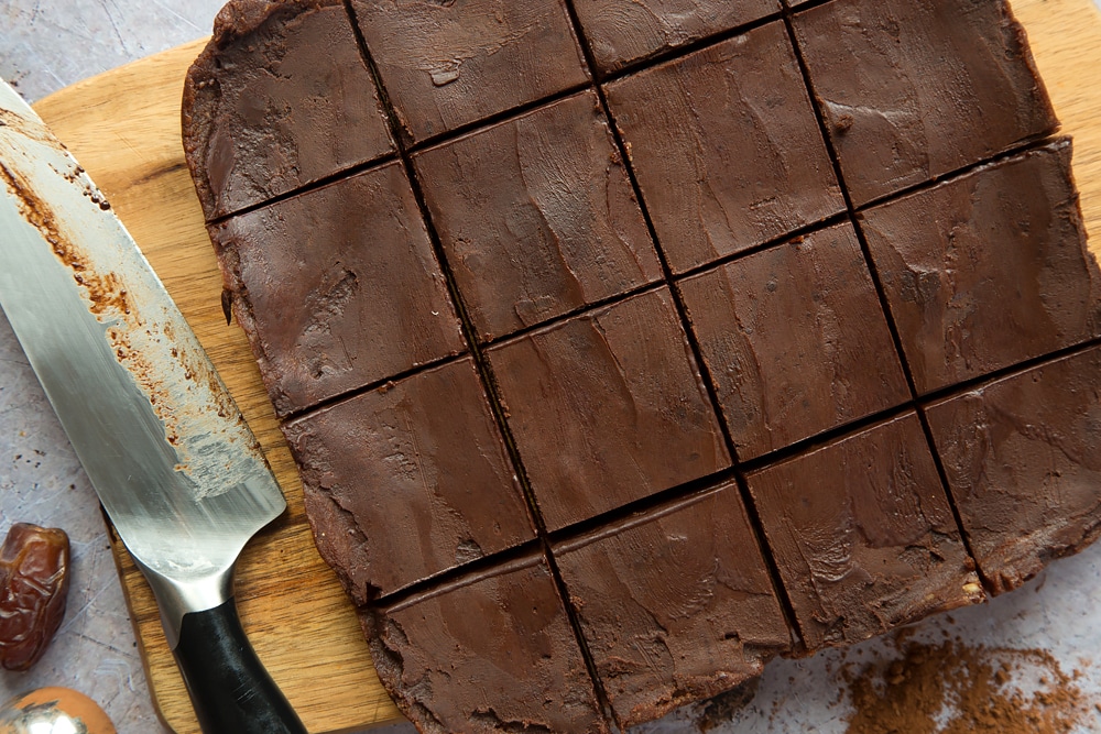 Slice into bars, serve and enjoy these healthier chocolate bars!