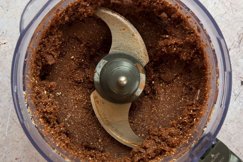 Finely mixed ingredients for the chocolate bars