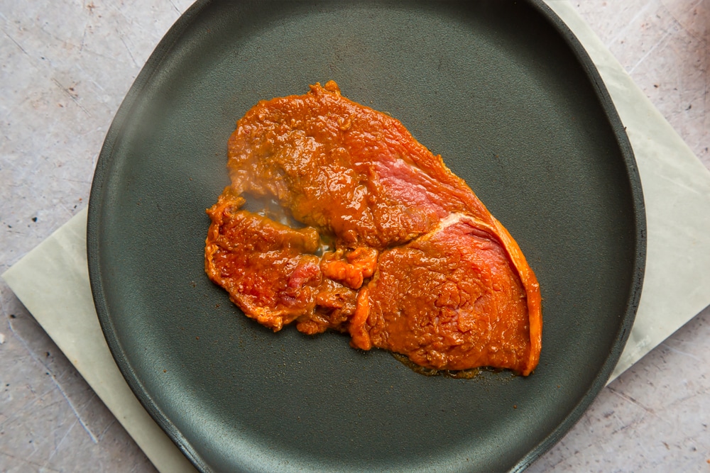 Cook the steaks in a large, heavy bottomed pan