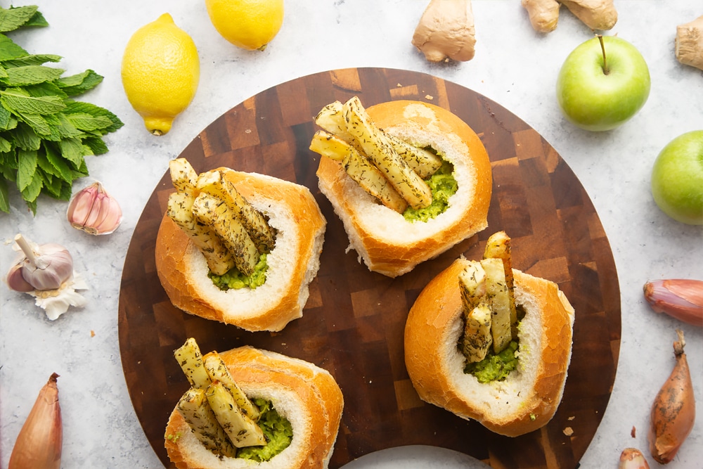 Add a few chips to each crusty roll