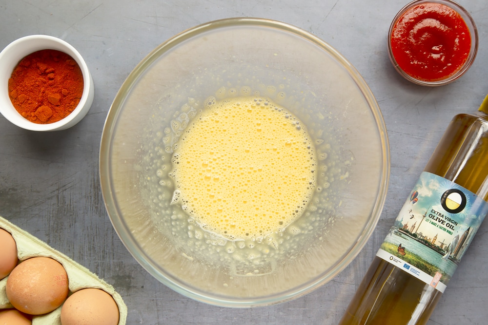 Preparing the sauce for the spicy Spanish potatoes