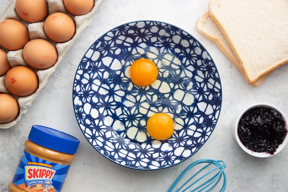 Two eggs in a bowl
