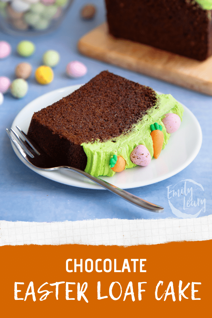 Pinterest image for Easter loaf cake.